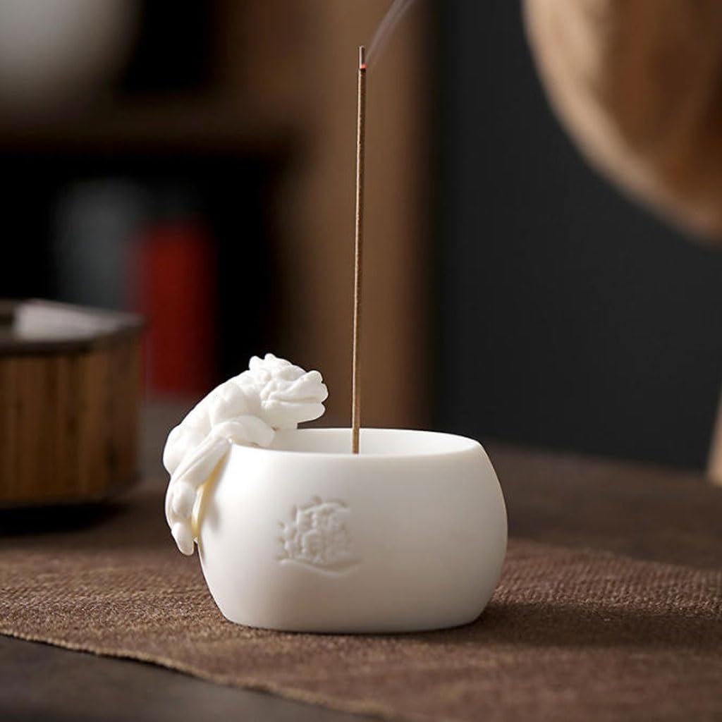 Quemador de incienso de cascada, soporte de incienso de porcelana blanca, decoración de aromaterapia, mesa de té para interiores, quemador de incienso de reflujo