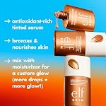 F.F.E. SKIN Gouttes de bronzage, sérum teinté visage liquide avec vitamine E & Huile de tournesol, Finition de mijot, Vegan & Sans cruauté, or rose