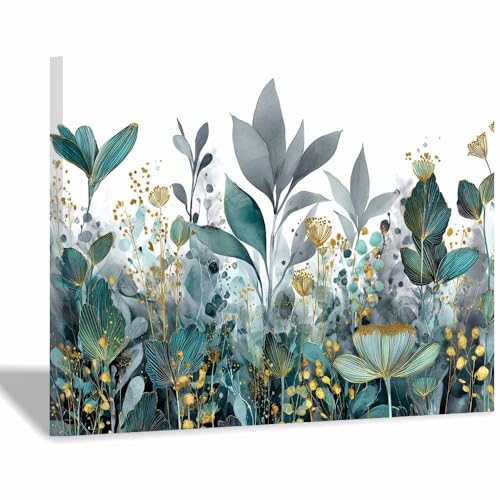 ZhongXinArt Minimalist Flower Canvas, Neutral Tone Wall Art Painting, For