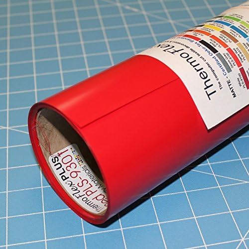 ThermoFlex Plus Red 15" x 3' Iron on Heat Transfer Vinyl Roll