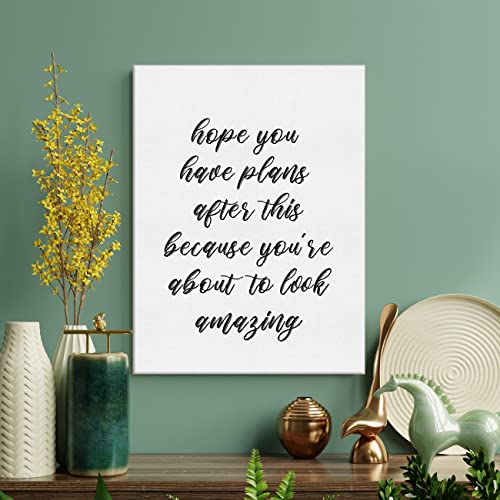 Lexsivo Hair Salon Print Canvas Wall Art Beauty Salon Spa Decor You're About To Look Amazing Painting 12X15 Canvas Poster Framed Ready To Hang Artwork Sign #TOP2