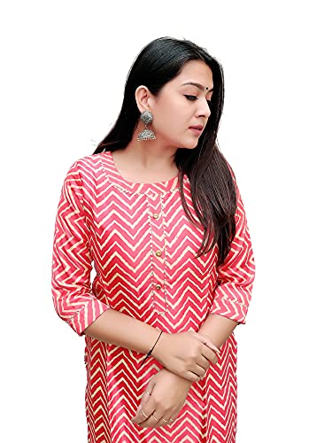 Image of Prijam Traditional Straight Long Kurti Mashru Leriya