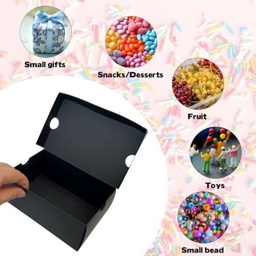 24 Pack Mini Sneaker Boxes for Party Favors 6.1 x 3.9 x 2.6 Inch Mini Shoe Gifts Boxes for Candies Cookies Snacks Sports Small Gift Case with Label for Wedding, Holiday, Birthday Party Favor (Black)