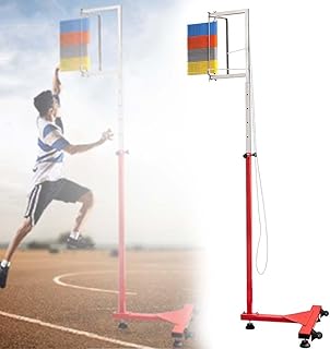 DPDZSW Basketball Training Vertical Jump Tester, Vertical Jump Measure 1.7-3.6m/5.6-11.8ft, Jump Training Tester Floor Standing, Volleyball Spike Physical Trainer,1.4-3m