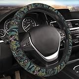 FJyuanqi Vintage Daisy Leaves Flowers Steering Wheel Cover for Women, Anti-Slip...