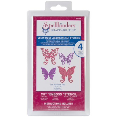 Spellbinders S4-395 Shapeabilities Les Papillions -Two, with 4 Die Templates