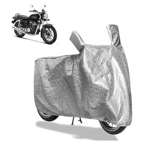 Image of Sulfar Bike Cover for Honda CB350 H'Ness (DLX /DLX Pro) | Waterproof, Dustproof & UV Protected | All Weather Two Wheeler Cover (Silver) New 2026 Variants