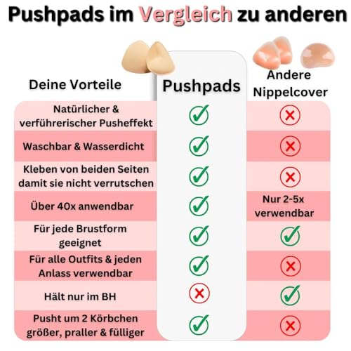 Cache-tétons adhésifs double face Monoka Push Up Pads pour décolleté plongeant - 2