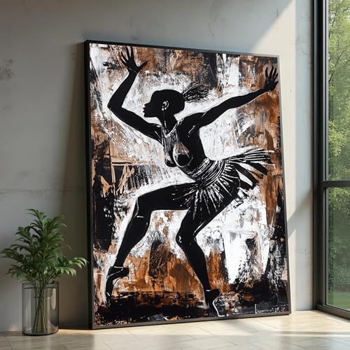Toile danseuse africaine 40x60cm pour déco salon moderne chic