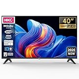 HKC Fernseher 40 Zoll (100cm) Full HD LED TV mit Triple Tuner (DVB T/T2 C S/S2), USB Media Player, HDMI, CI/CI+, Hotelmodus (H40Q1F NS, 2026)