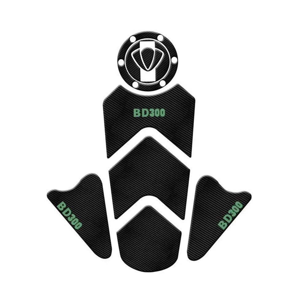 Motorcycle Fuel Tank Cap Sticker for Benda BD300 BD 300 Motorcycle Anti Slip Fuel Oil Tank Pad Protector Side Knee Grip Sticker Decoration Decal Pad