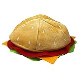 Lustige Essensmützen Neuheit Hamburger Pommes Frites Hut Lebensmittelverkäufer Hüte Halloween Weihnachten Essen Thema Party Kostüm Zubehör (Burger)