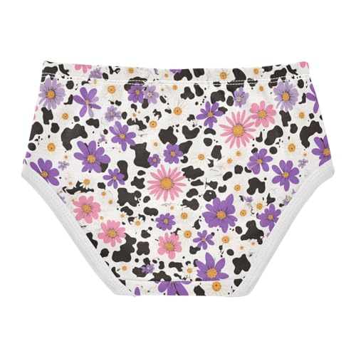 Wusikd Black Cow Print Girls' Underwear Cotton Girls Briefs Soft Toddler Underwear 2T2