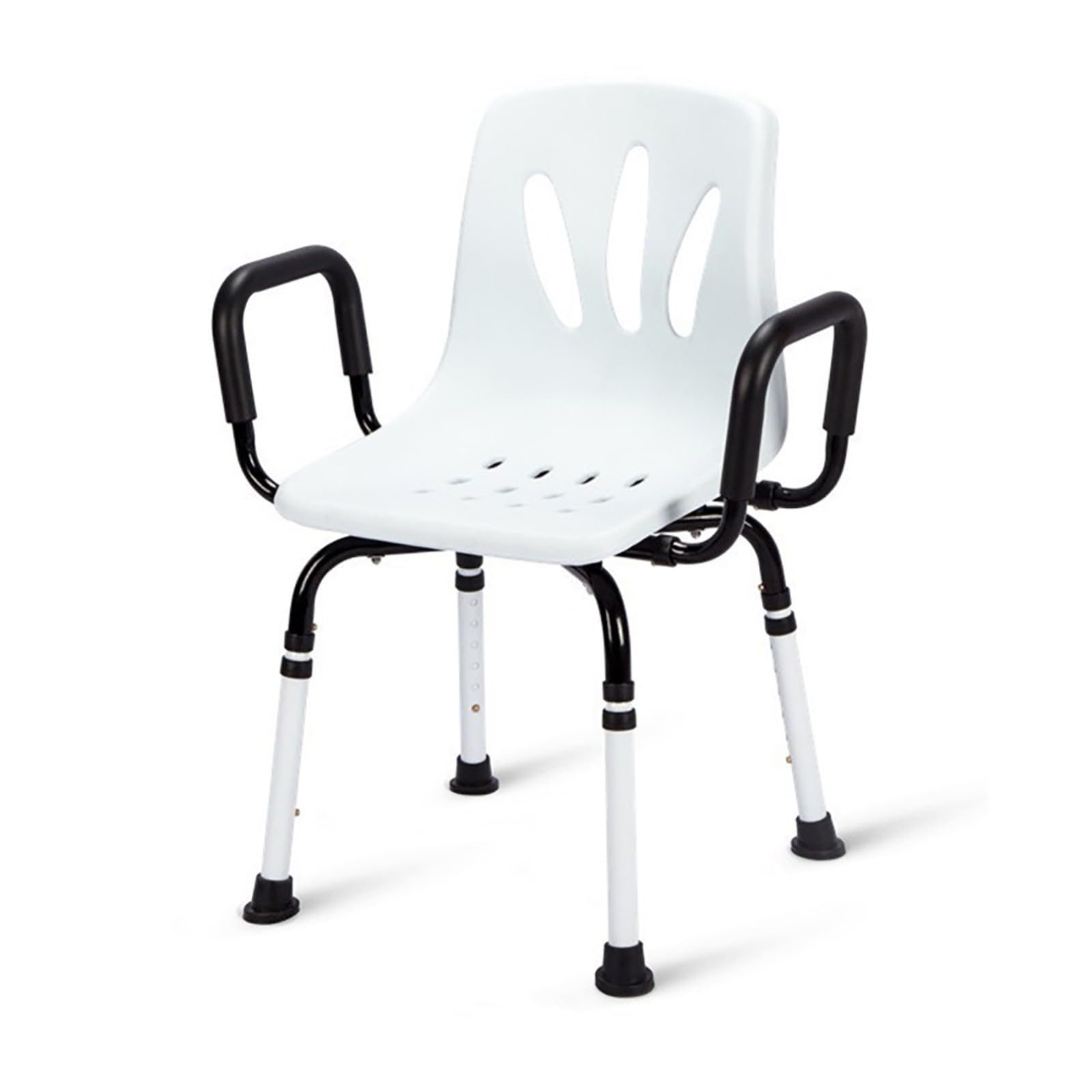 Silla De Ducha Asiento De Ducha Silla De Baño Taburete De Ducha Antideslizante Asiento Regulable En Altura Silla De Baño con Respaldo Y Reposabrazos, Taburete De Baño, 136Kg