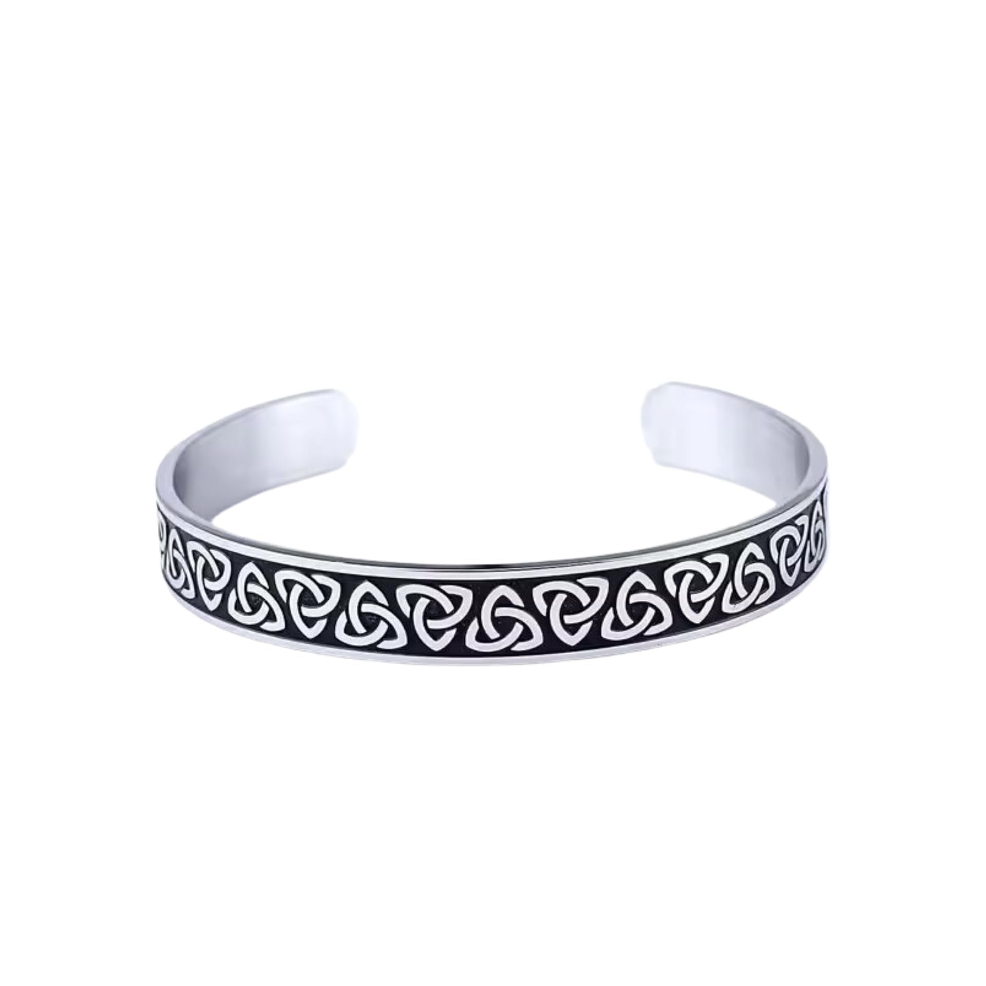 the men thing Premium Stainless Steel Adjustable Open Bangle for Men & Boys-picture-3