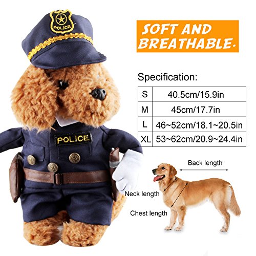 Disfraz para perro Policeman tamaño M miniatura 5