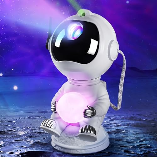 Galaxy Star Projector Night Light - Funny Astronaut Space Projector, Starry Nebula Ceiling Skylight LED Lamp, Aesthetic Kids Room Decor, Presents for Children