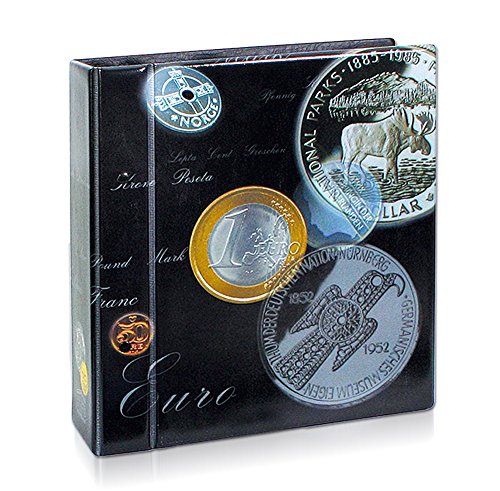 SAFE 7385 Coin Compact Ringbinder Münzalbum ARTline DESIGN passend für SAFE Nr. 7855 + 7857 Münzhüllen - Ergänzungsblätter Compact - für Münzenrähmchen - Platz für bis zu 400 Coinholder