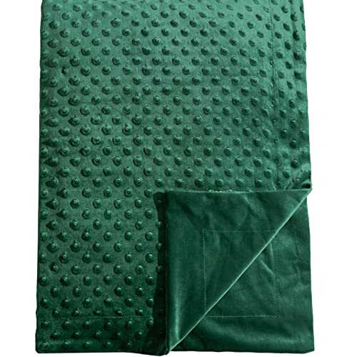 Image of david's kids Micro Fleece Minky Baby Throw Blanket for Boys Girls with Double Layer and Soothing Raised Dots, 50x60 Inches Breathable and Soft Lightweight Receiving Blanket for Newborns, Emerald Green