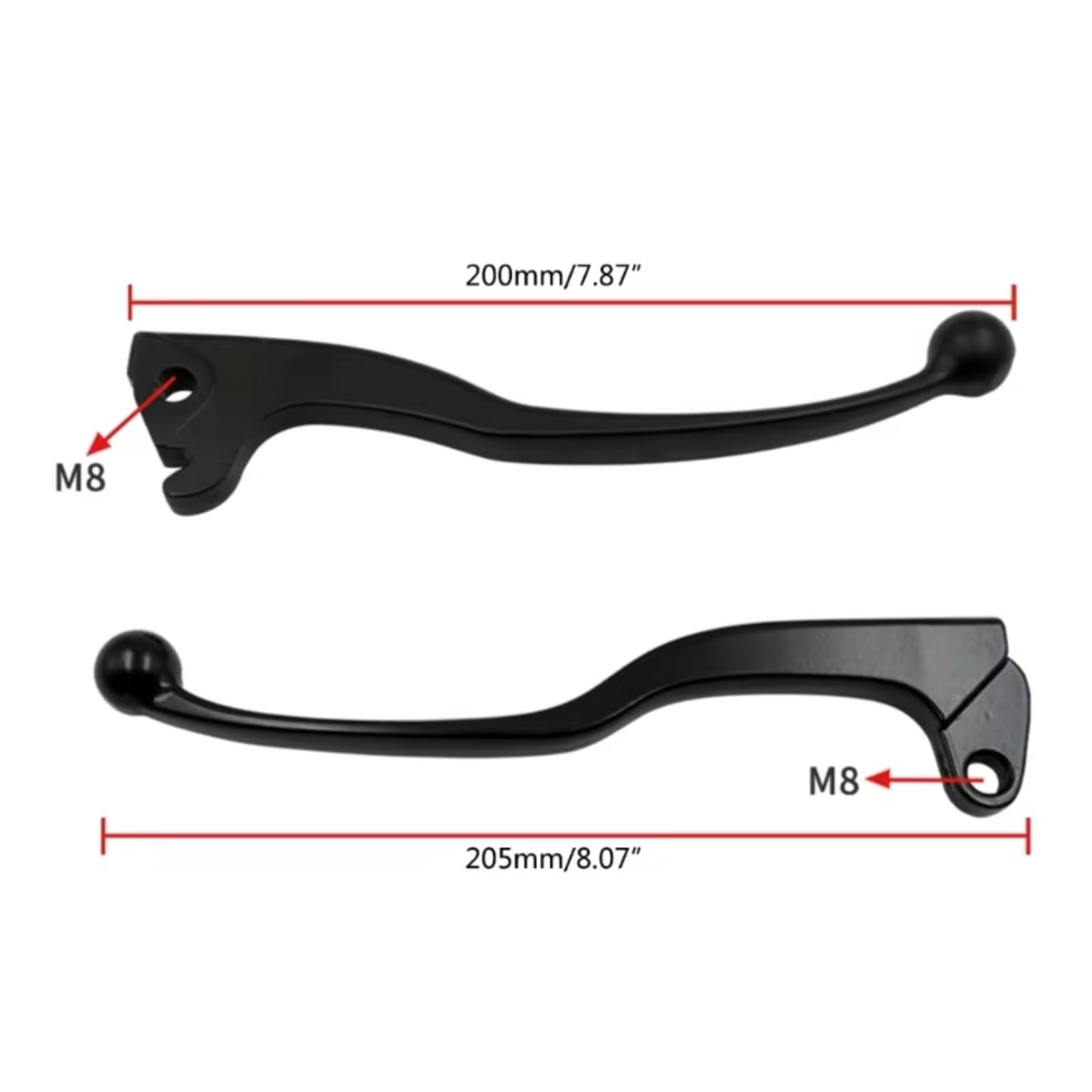 D'embrayage Frein Compatible Avec Yamaha Pour YBR 125 2005-2015 Leviers De Frein Et D'embrayage Pour Moto, Poignées, Guidon, Levier De Frein Avant Et Levier D'embrayage