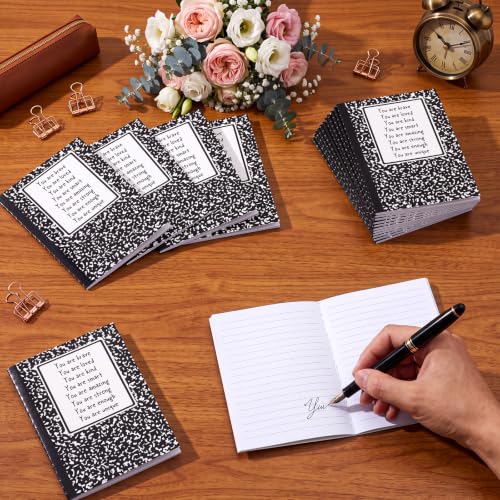 Image of Spakon 50 Pcs Mini Notebooks Bulk Motivational Gifts for Students, Black