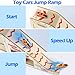 Toy Cars Jump Ramp, Toy Car Track Set for Hot Wheels, Race Cars Track for Hot Wheels and Diecast Cars, Playing/Storage/Display/Race Track Set, Wood Jump Ramp for Hot Wheels Cars and Montessori 02