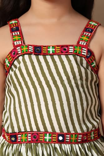 Image of Fashion Dream Girls Cotton Blend Printed Crop Top and Dhoti Set |Kids Ethnic Set |Suit for girls