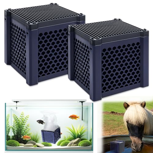 Clever Cube Lot de 2 filtres à charbon actif pour chevaux, aquariums et étangs