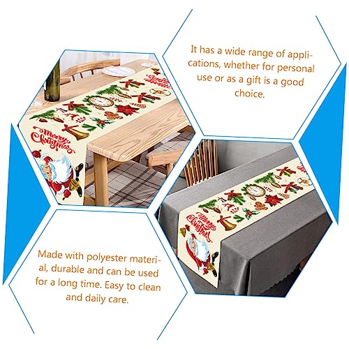Chemin de table de Noël de qualité supérieure lot de 4 pièces drapé en polyester - 4