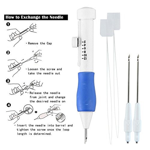 Pawaca ricamo penna punch Needle set, Magic penna