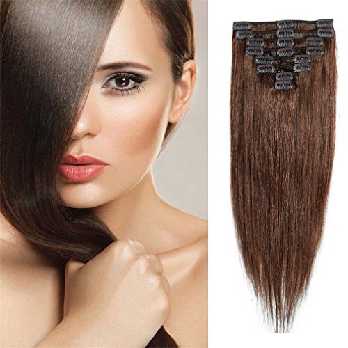 Clip in 100% Remy Human Hair Extensions 10