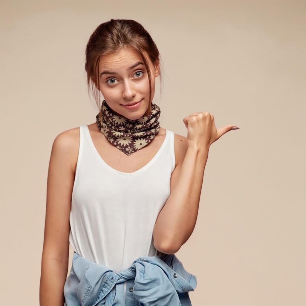 Large Cotton Bandana Headband, Head Wrap, Protective Coverage, Hair Neck Scarf for Women 28 x 28 inch - Image 8