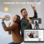 Upgrade 4K Digital Camera for Photography 48MP with 3'' 180° Flip Screen 16X Zoom Autofocus YouTube Vlogging Camera, Compact Point and Shoot Cameras with 32G Card, 2 Batteries & Battery Charger(Black)