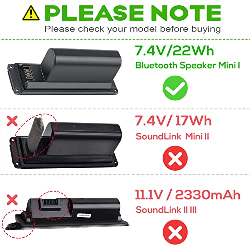 Image of Fancy Buying 7.4V 22.2Wh 061385 Battery for Bose Soundlink Mini I one Gen 1 Speaker US Version bateria para 413295 61385 61384 61386 63287 061384 061386 063287