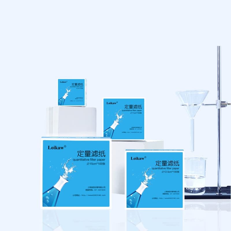 100 pz/lotto Veloce Media Slow Speed Dia 7cm, 9cm, 11cm, 12.5cm, 15cm, 18cm Quantitativa Carta da filtro per uso imbuto di laboratorio (Dimensioni: 12,5 cm Medium)