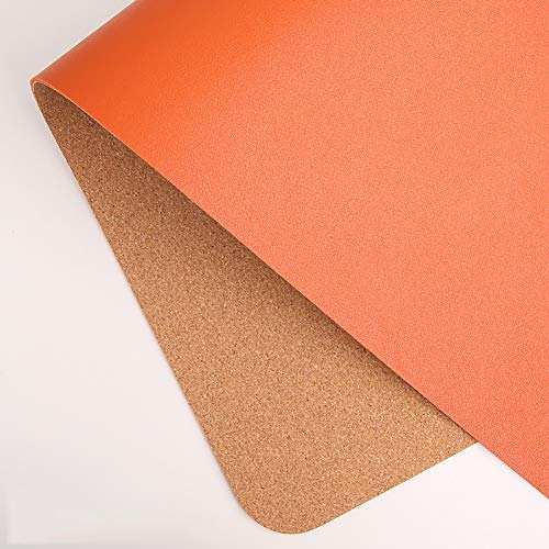 Tapis de bureau en cuir PU orange 80x40 cm Ruby Lil
