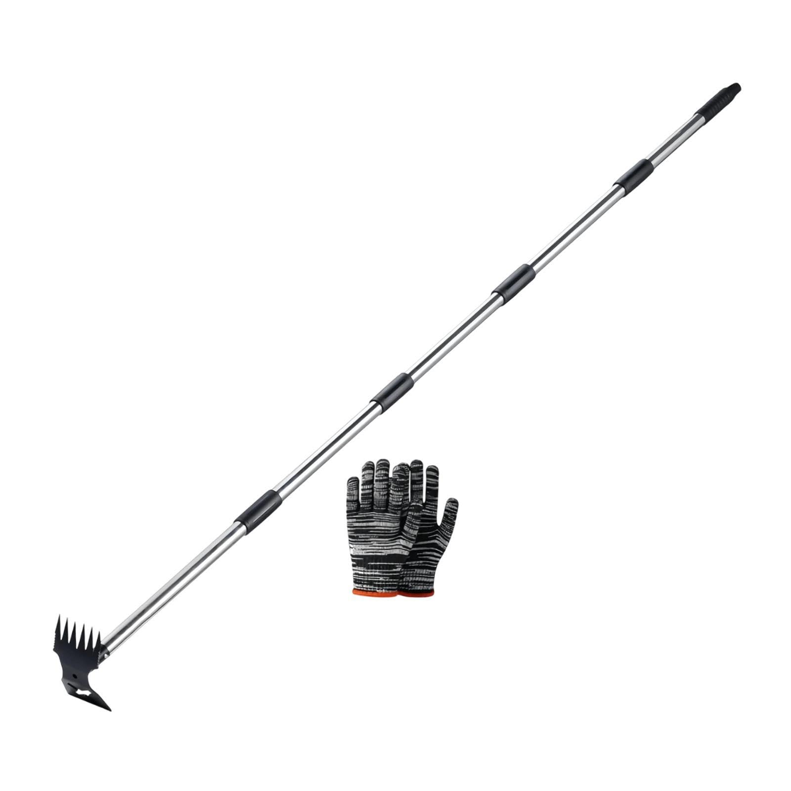 Unkrautentferner mit ergonomischem Design, Handrechen und Hacke für die Gartenpflege, Mehrfarbig, 5 Abschnitt