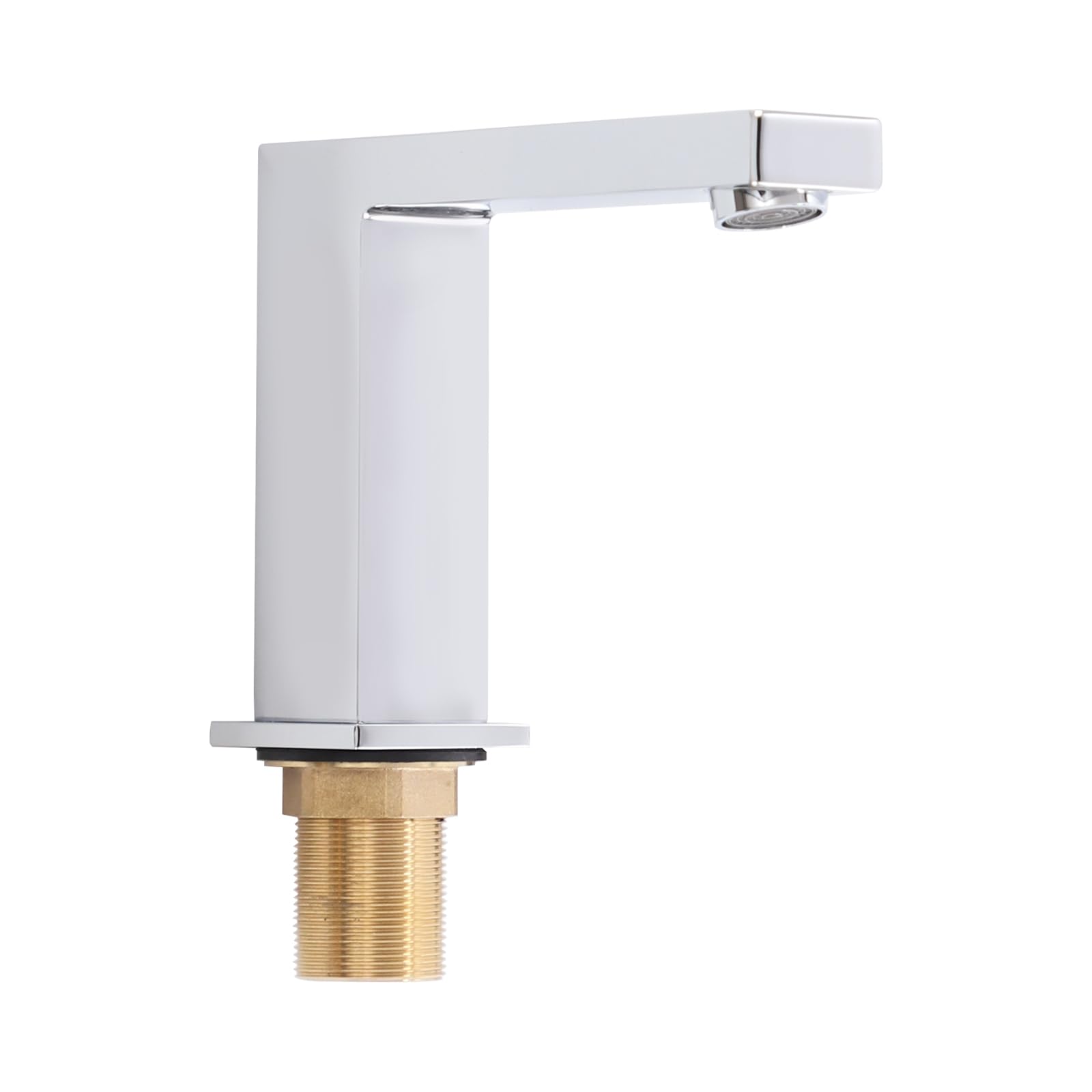 Grifo para bañera de 4 orificios, grifo de bañera con ducha de mano, grifo de borde de azulejo cromado, monomando con ducha de mano, grifo de baño frío y caliente para bañera (plata)