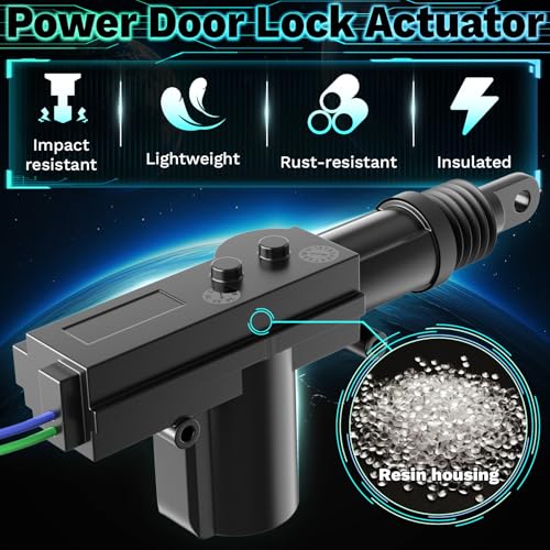 2 PCS 12v Door Lock Actuator Kit, Universal Power Mode Door Lock Actuator with Tool Set, 2 Wire Electric Blend Door Lockout Actuators, Adds Power Doors Locks to Most Vehicles