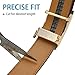 VANNANBA Men's Leather Designer Belt - Mens Ratchet Belts with Fashion Alloy Buckle - Trim to Fit,Gift for Men(34