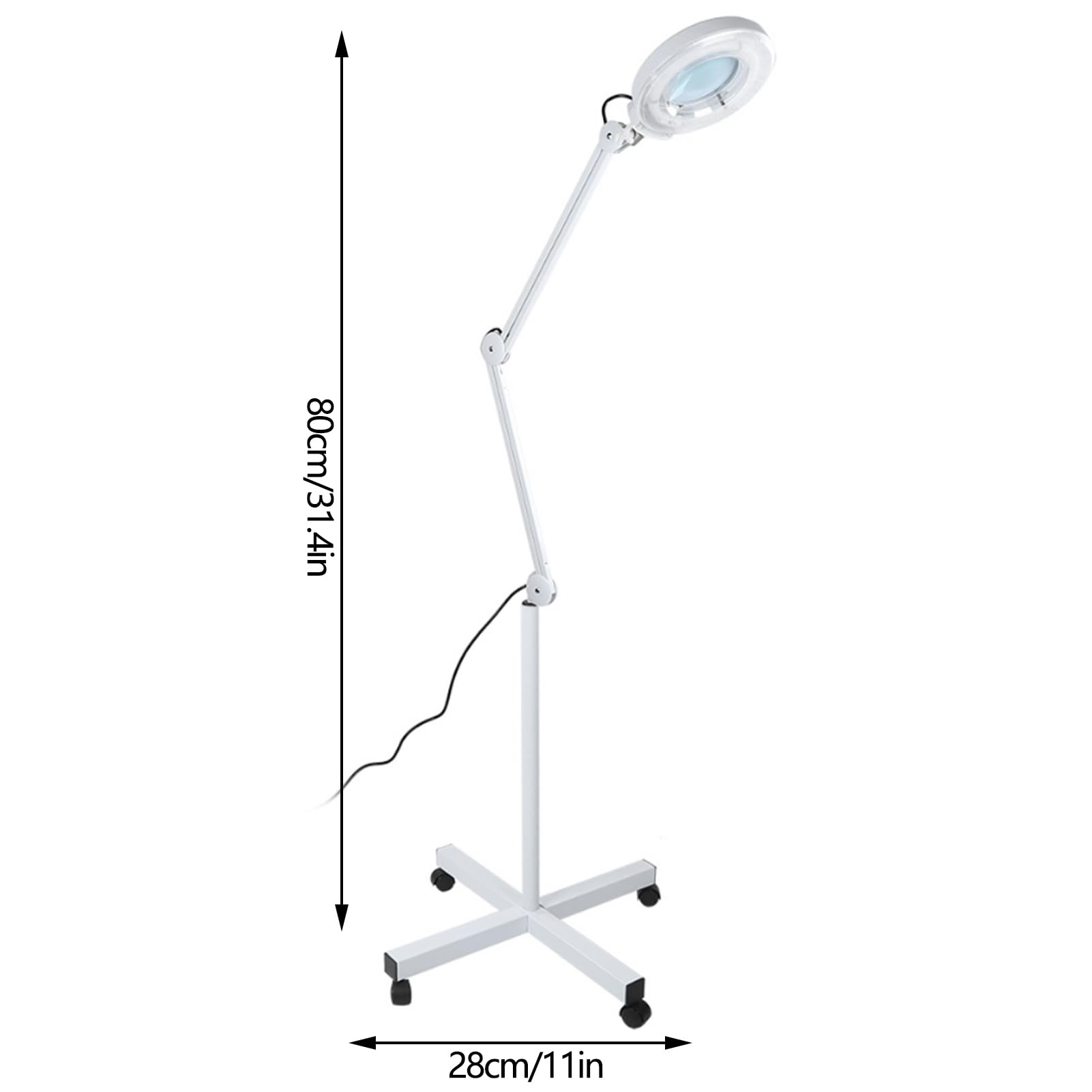 Wakects Lupenlampe Kosmetiklampe,LED Kaltlicht Lupenleuchte 5 Dioptrien Beauty Salon Lupenlampe für Hautpflege Schönheit Nagel Maniküre Tattoo Salon