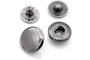 CRAFTMEMORE 10 Pack S-Spring Spring Snaps, Heavy Duty Press Stud, VT8#831