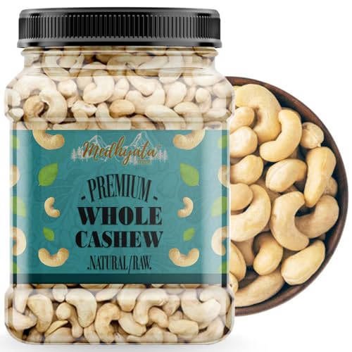 Image of Medhyata Whole Cashew /Kaju Nuts 500 GM Pack | Whole Crunchy Cashew Nuts | Premium Kaju | Rich in Protein | Rich in Fibre | Dry Fruit | Festive Snacking