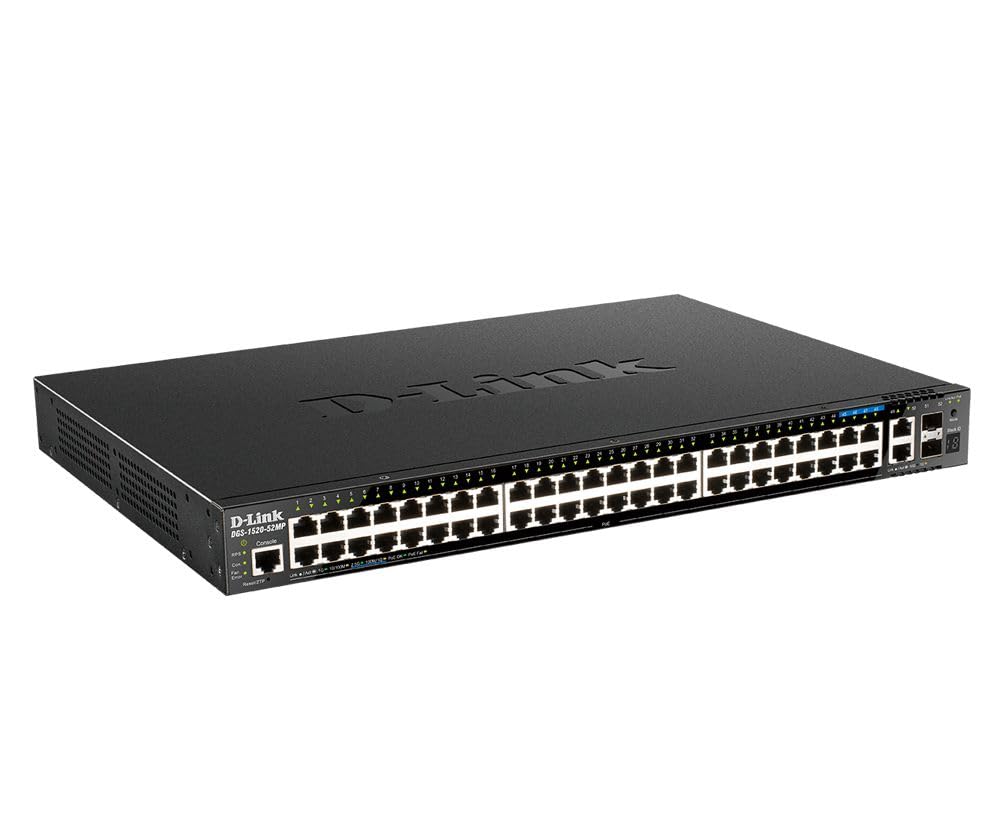 D-Link Black Dgs-1520-52Mp Managed L3 Gigabit Ethernet (10/100/1000) Power O