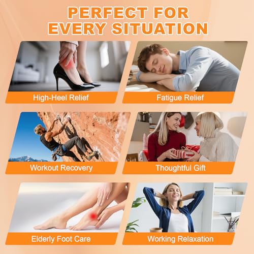 Masajeador de pies EMS actualizado 2025, estimula la circulación y alivia el dolor muscular, masajeador eléctrico de pies con 8 modos y 19 intensidades, con control remoto - imagen 7
