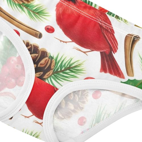 Cotton Girls Underwear Toddlers Red Birds Christmas Girl Panties Cute Colorful Briefs Underpants 2t4