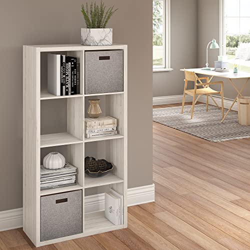 Image of ClosetMaid Decorative Open Back 8-Cube Storage Organizer, Bleached Walnut