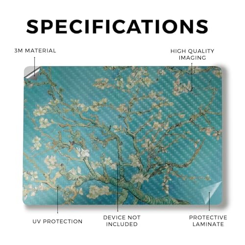 Image of Carbon Fiber Laptop Skin Compatible with Surface Laptop 7 15 inch (2024) - Almond Blossom - Premium 3M Vinyl Protective Wrap Decal Cover - Easy to Apply | Crafted in The USA by MightySkins