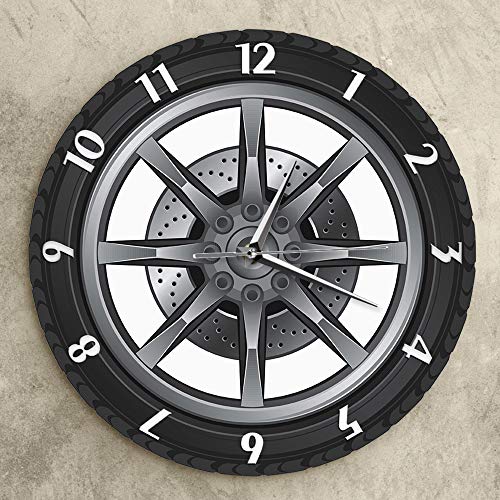 Reloj de pared analógico silencioso vintage de 12 pulgadas miniatura 5