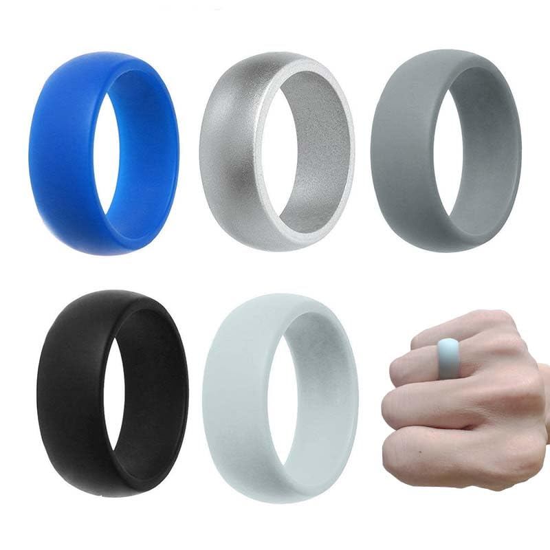 Women's Silicone Wedding Engagement Rings,Flexible Rubber Bands,Comfortable Stackable Multipack